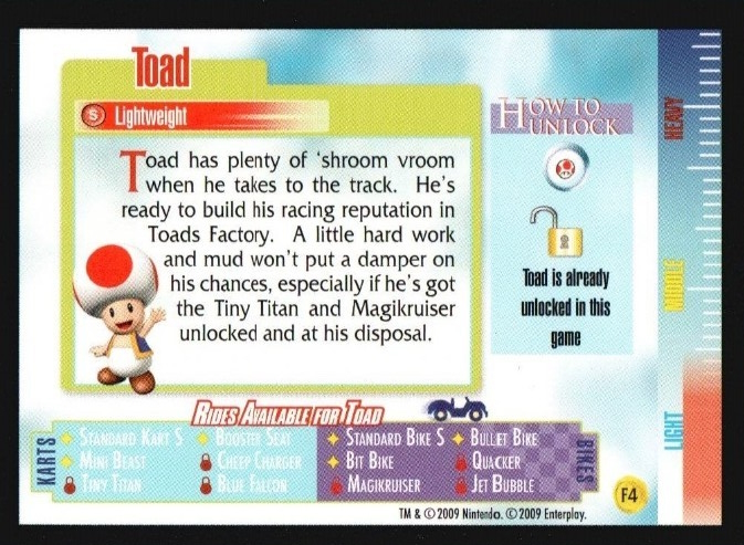 File:MKWii Toad Foil Trading Card Back.jpg