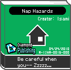 The shelf sprite of one of Jimmy T.'s favorite artist comics: Nap Hazards in the game WarioWare: D.I.Y.
