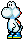 A sprite of a White Yoshi from Yoshi's Island DS.