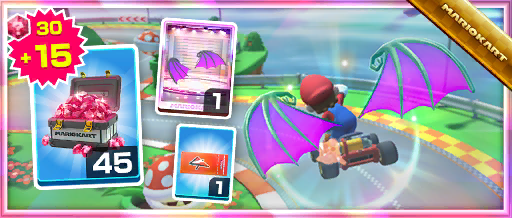 The Wicked Wings Pack from the Pirate Tour in Mario Kart Tour
