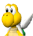 A side view of a Koopa Paratroopa, from Mario Super Sluggers.