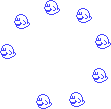 A Boo Circle, under the effect of the 30th Anniversary Mario amiibo, in Super Mario Maker.