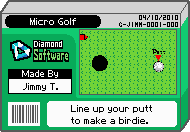 The shelf cover for one of Jimmy T's microgames in WarioWare: D.I.Y.