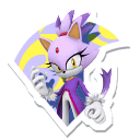 Sticker of Blaze the Cat from Mario & Sonic at the London 2012 Olympic Games