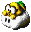 Battle idle animation of a Lakitu from Super Mario RPG: Legend of the Seven Stars