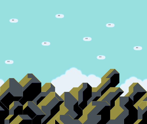 File:SMW Brown Mountains Background (Light Blue Sky).png