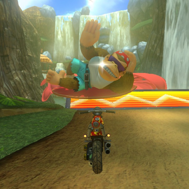 Funky Kong performing a Jump Boost.