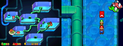 Tenth block in Peach's Castle Dungeon of the Mario & Luigi: Partners in Time.