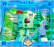 Image for Noki Bay from the Guide Book in the North American localization of Super Mario Sunshine.