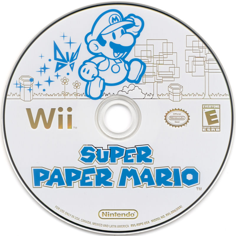 Super Paper Mario Wii disc