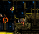 Blazing Bazukas The fourth level, Blazing Bazukas takes place in a factory where several Bazukas shoot barrels out from their cannon, and the use of Switch Barrels and Squitter is required to complete the level.