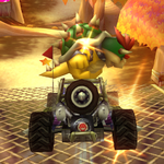 Bowser performing a Trick in Mario Kart Wii