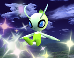 Celebi, as it appears in Super Smash Bros. Brawl.