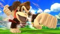 Donkey Kong's Giant Punch in Super Smash Bros. for Wii U.