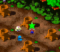 Mario obtains the green Star Piece.