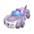 Standard tires (Super Mario Kart, lavender) on the Gray cat Cruiser