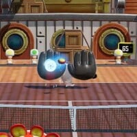 The effect that appears when the Shova Racket is active and pushes back an opponent