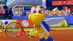 Screenshot of Koopa Paratroopa's blue alternate color scheme, from the 3.1.0 update of Mario Tennis Aces.