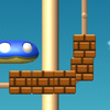 Squared screenshot of Brick Blocks on a track from New Super Mario Bros. Wii.