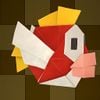 An origami Cheep Cheep from Paper Mario: The Origami King.