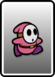 A Pink Shy Guy card from Paper Mario: Color Splash