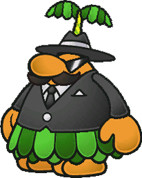 The sprite of Don Pianta from the game Paper Mario: The Thousand-Year Door.