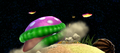 Screenshot of the first Dino Piranha from Super Mario Galaxy 2