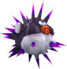 Rendered model of the Spiny Cheep-Cheep enemy in Super Mario Galaxy with its spines extended.