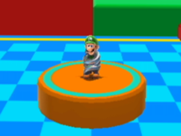 Luigi standing while in spring form