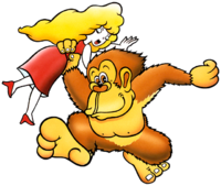 Donkey Kong & Lady spirit from Super Smash Bros. Ultimate.