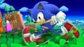 Sonic taunting on Windy Hill Zone