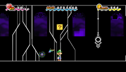 First ? Block in Castle Bleck Interior of Super Paper Mario.