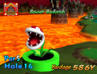 A Piranha Plant in Mario Golf: Toadstool Tour.