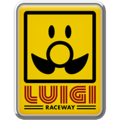 Another badge with a Luigi Raceway logo