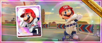 Mario (Baseball) from the Spotlight Shop in the 2023 Summer Tour in Mario Kart Tour