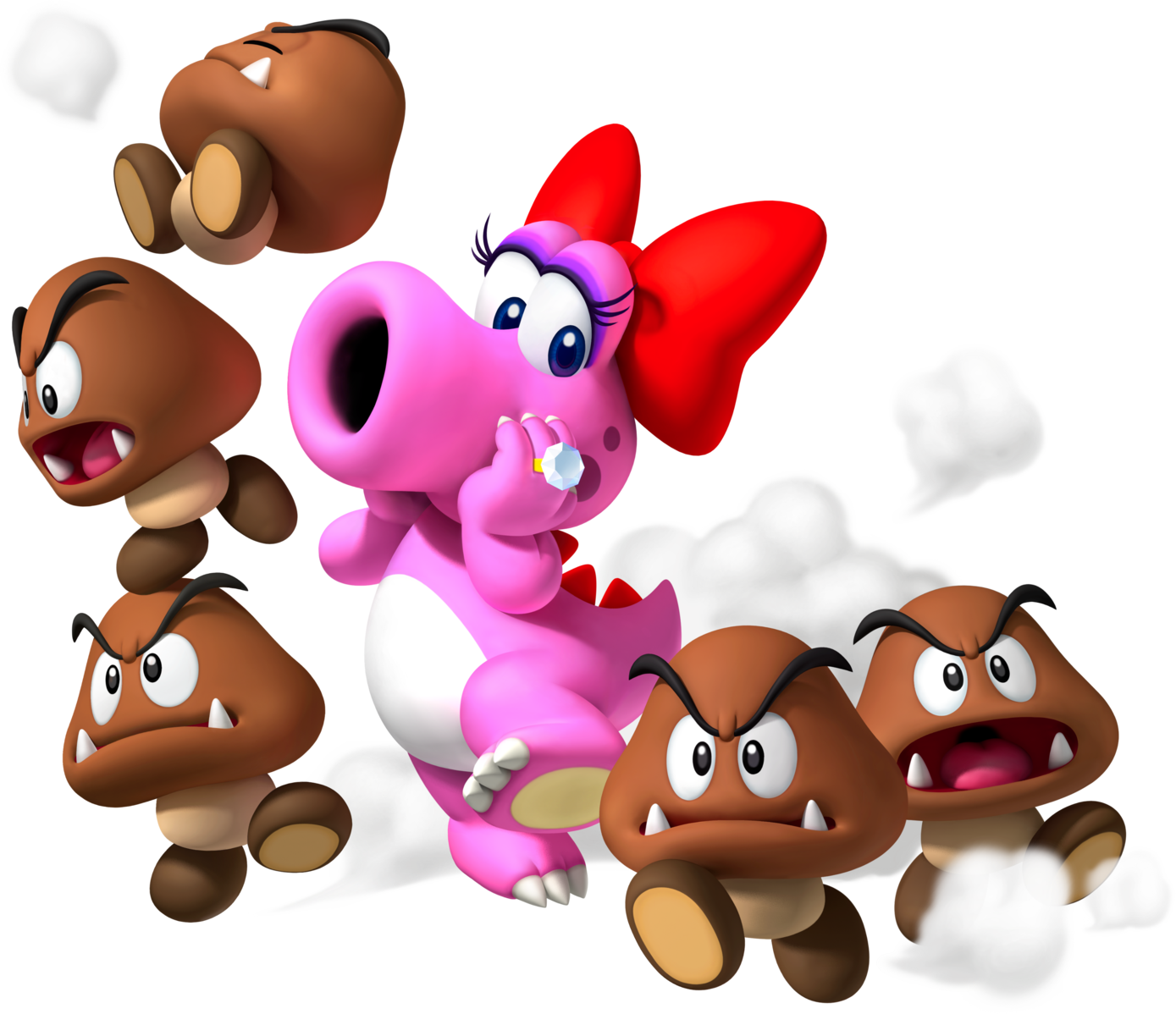 Filemp9 Birdo And Goomba Group Artworkpng Super Mario Wiki The Mario Encyclopedia 2519