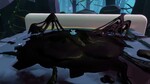 The Spark Cryodash trapped in a Darkmess Puddle in the Coup in Kanya's HQ Spark Quest in Mario + Rabbids Sparks of Hope