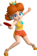Artwork of Daisy playing table tennis.
