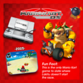 Collage of Mario Kart DS elements posted by Nintendo on social media. A piece of trivia shown in the image states that this is the only Mario Kart game as of 2014 where Lakitu does not start the race.