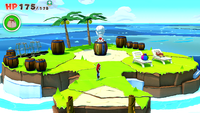 Mario, Olivia, and Captain T. Ode arrive at Spade Island.