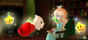 The extra scene after the ending credits with Rosalina and the Lumas.