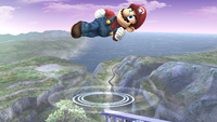 Mario performing a Double Jump in Super Smash Bros. Brawl.