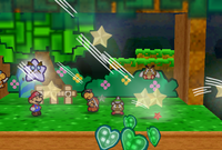 The special move Star Storm in Paper Mario