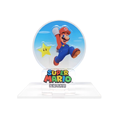 The Super Mario-themed standee