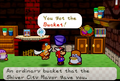 The mayor gives Mario a Bucket.