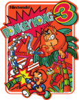 The cabinet artwork for Donkey Kong 3.
