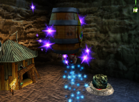 A Bonus Barrel for Diddy Kong on DK Isles.