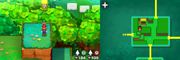 Tenth block in Dimble Wood of Mario & Luigi: Bowser's Inside Story + Bowser Jr.'s Journey.