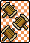 A Hammer ×3 Card in Paper Mario: Color Splash.