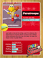 Paratroopa's official profile card from Mario Super Sluggers (back)
